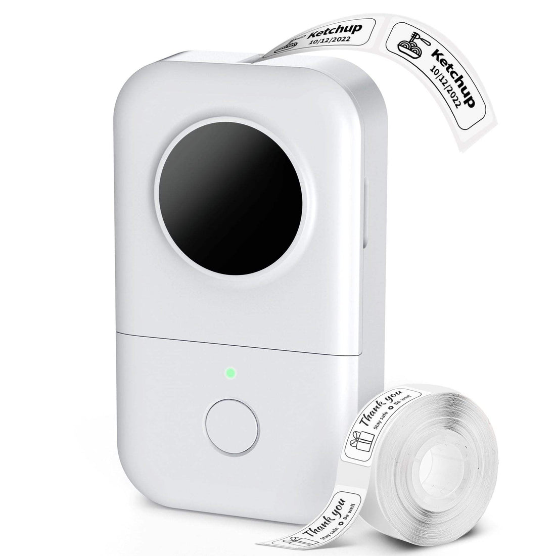 Phomemo D30 Portable Bluetooth Thermal Label Maker | Inkless Mini Sticker Printer for Home & Office