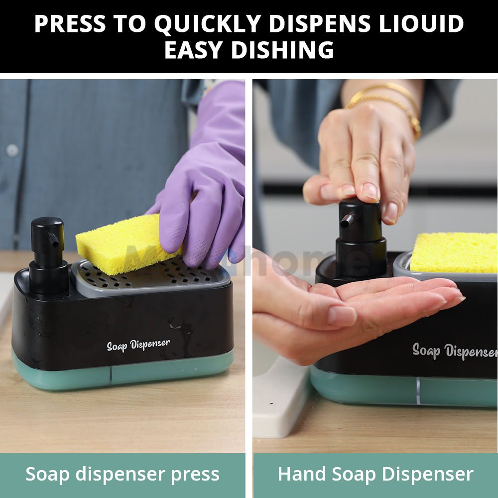 2-in-1 Dish Soap Dispensing Palm Brush | Kitchen Cleaning Brush