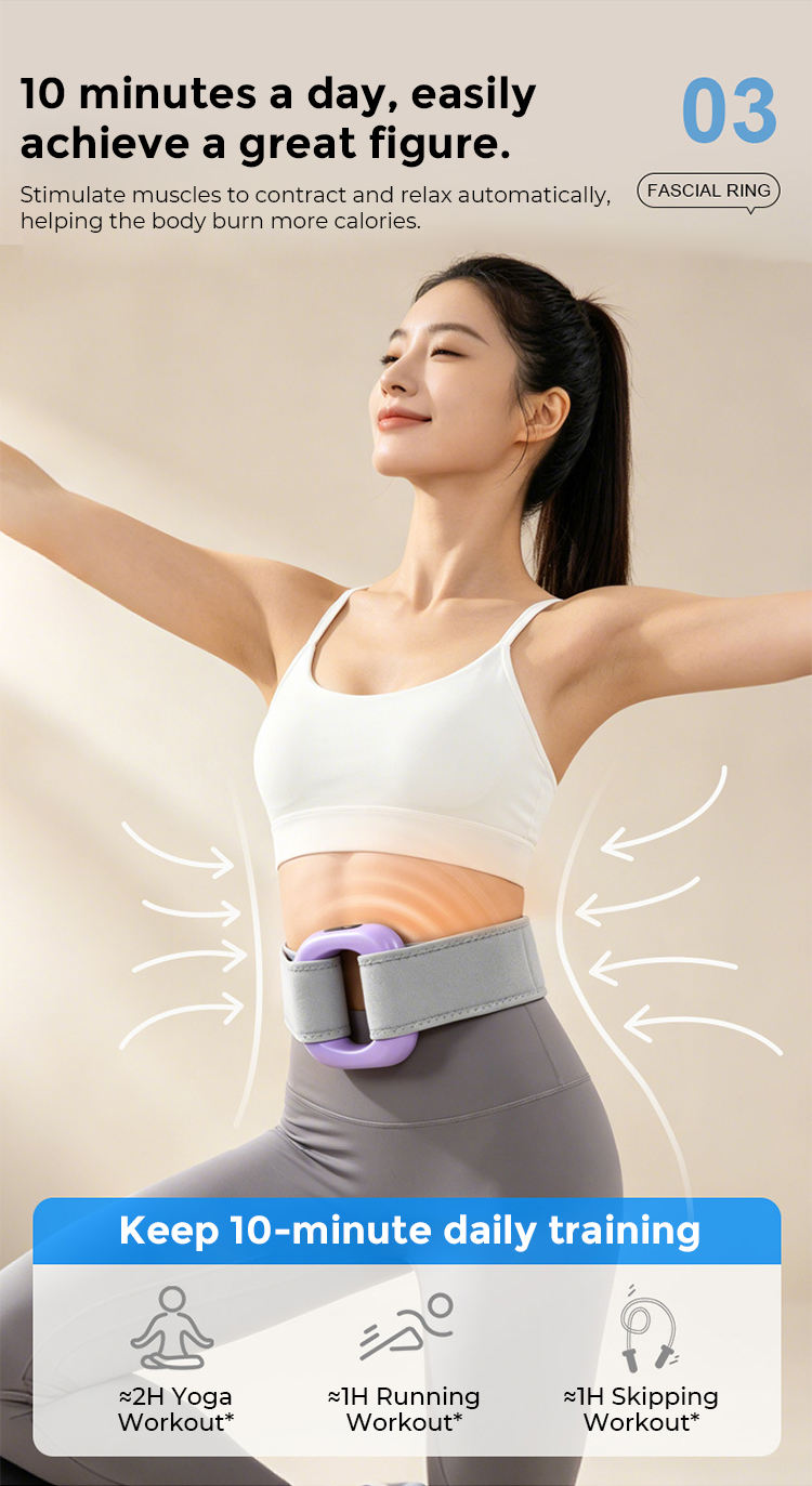 Portable Electric Fascia Ring Massager – Deep Tissue Vibration Muscle Recovery Device for Neck, Back & Full Body