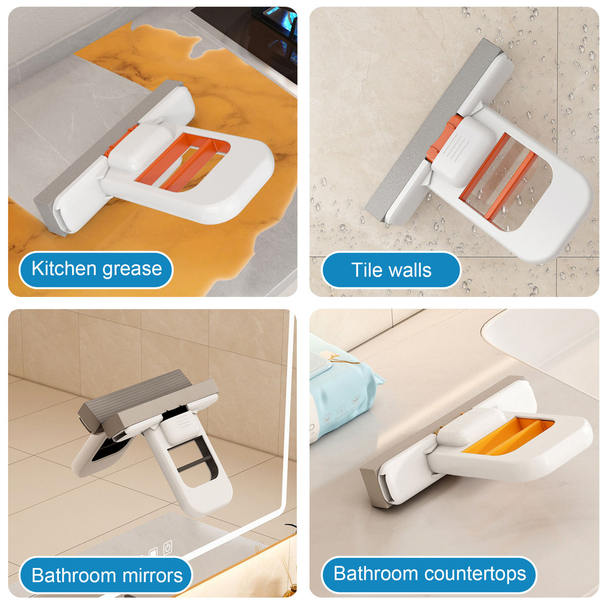 Foldable Mini Sponge Mop – Portable Self-Squeeze Cleaning Tool