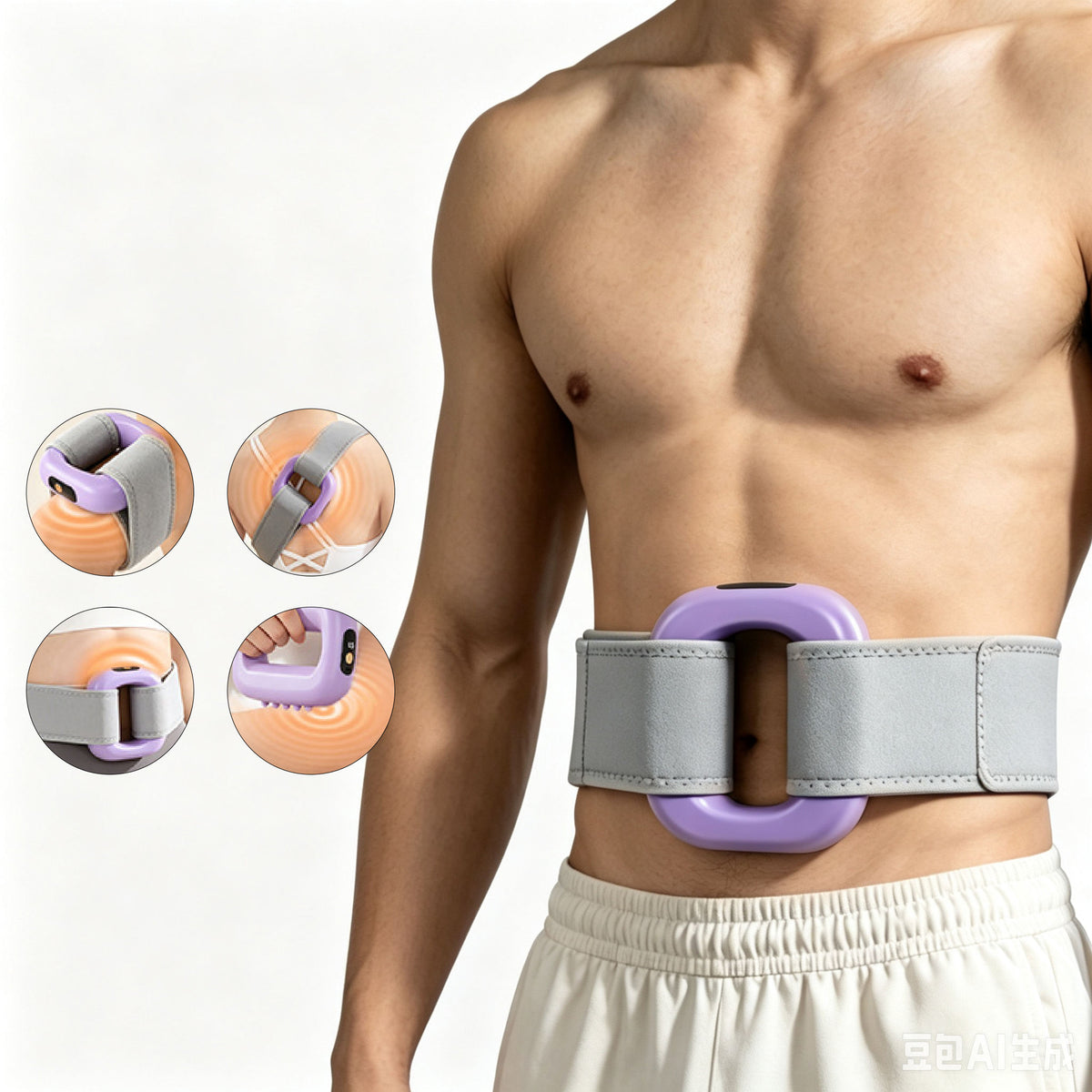 Portable Electric Fascia Ring Massager – Deep Tissue Vibration Muscle Recovery Device for Neck, Back & Full Body