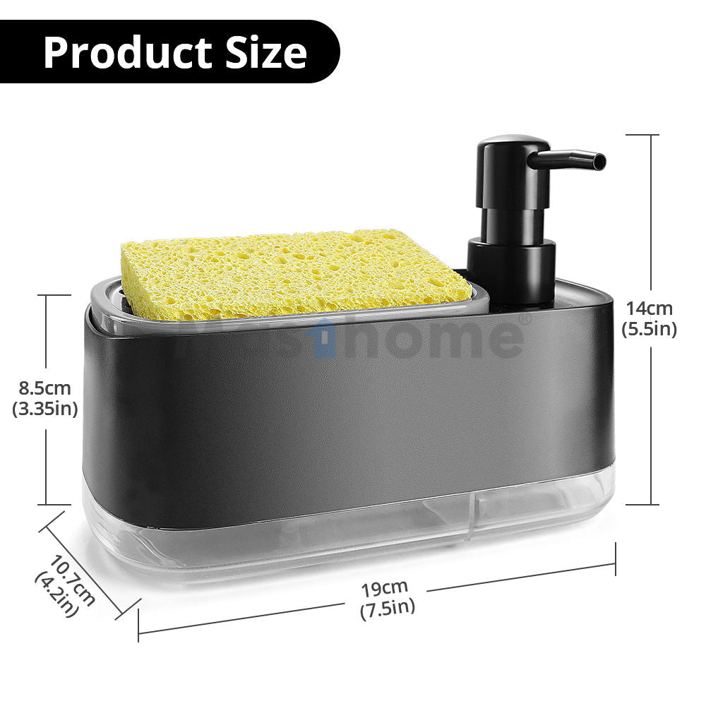 2-in-1 Dish Soap Dispensing Palm Brush | Kitchen Cleaning Brush