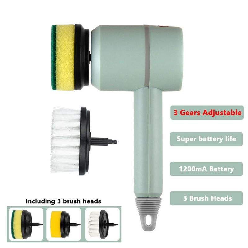 Household 3-in-1 Cordless Electric Spin Scrubber